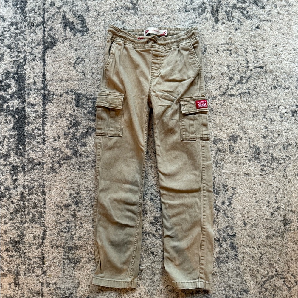 Levi's Big Boy Cargo Pants in khaki
